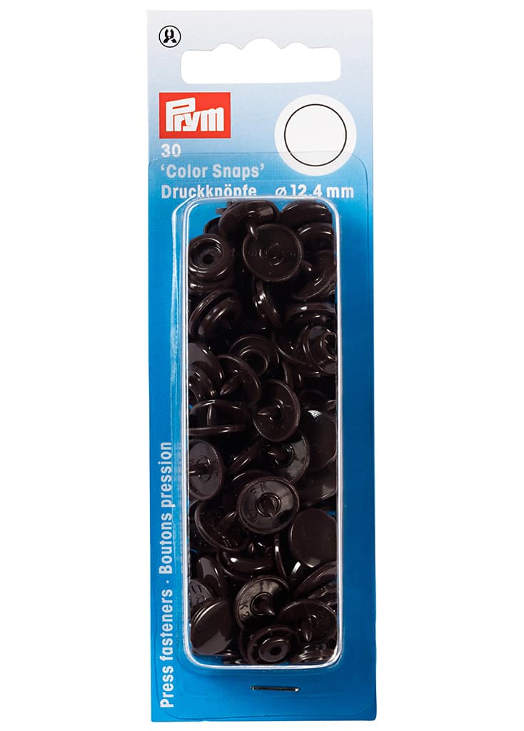 Кнопки "Color Snaps" круглые темно-коричневые