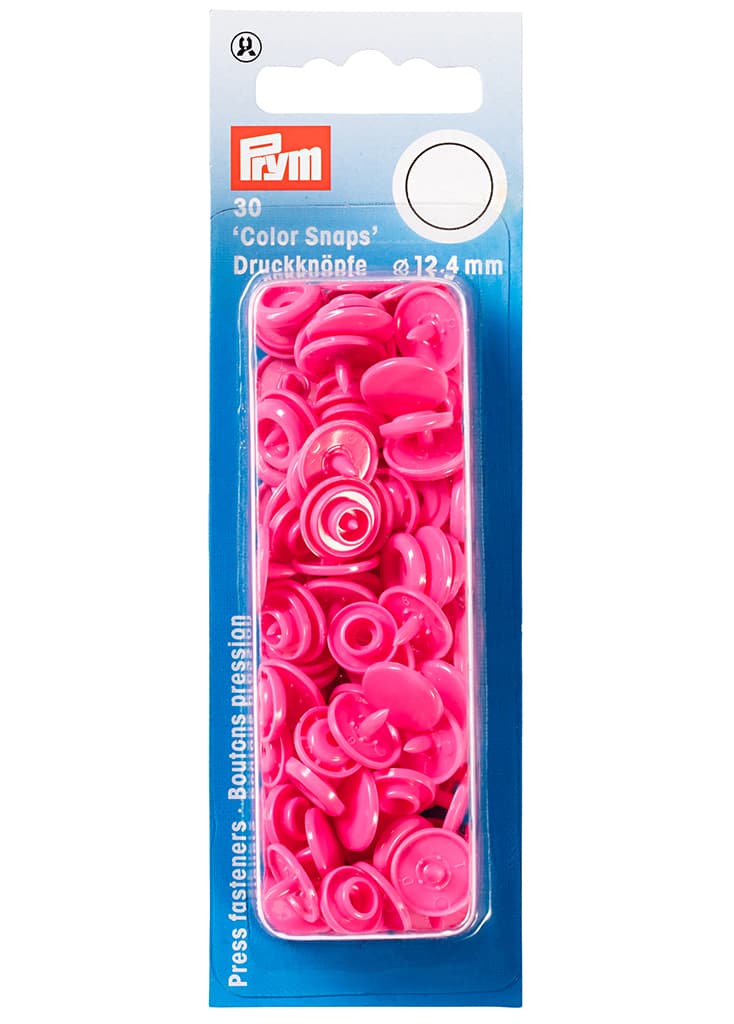 Кнопки "Color Snaps" круглые ярко-розовые