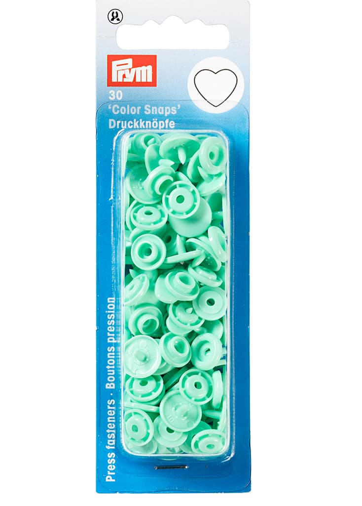 Кнопки "Color Snaps" сердце цвет мяты