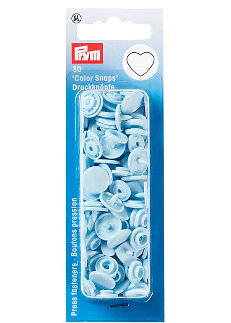 Кнопки "Color Snaps" сердце светло-голубые