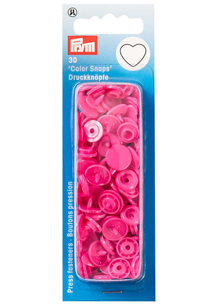 Кнопки "Color Snaps" сердце ярко-розовые
