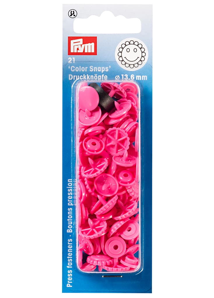 Кнопки "Color Snaps" цветок ярко-розовые