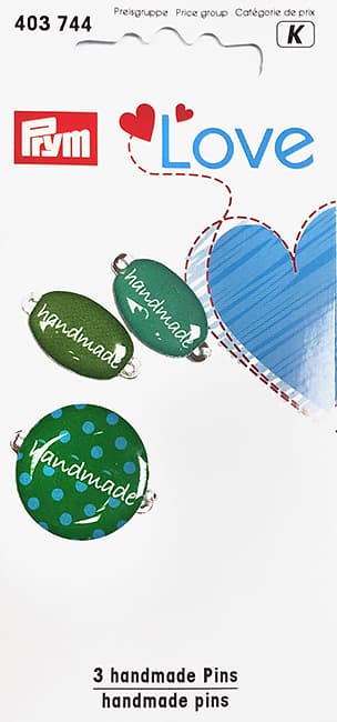 Набор этикеток Prym Love "Handmade" для пришивания, зеленый