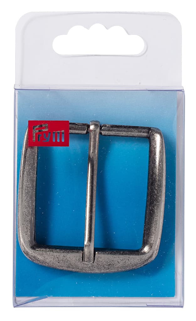 Пряжка для ремня металлическая цвета матового серебра 40мм