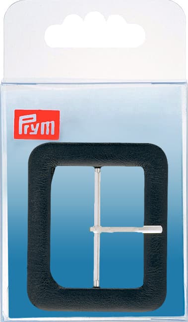 Пряжка для ремня, искусственная кожа, черная 40мм