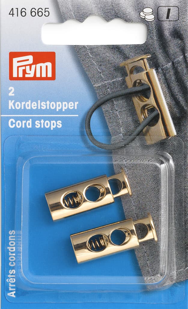 Ограничители для шнура металлические c 2 отверстиями, светлое золото, 2 шт