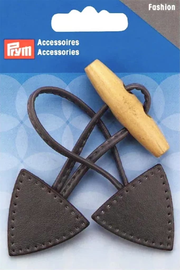 Застёжка-клевант тёмно-коричневая