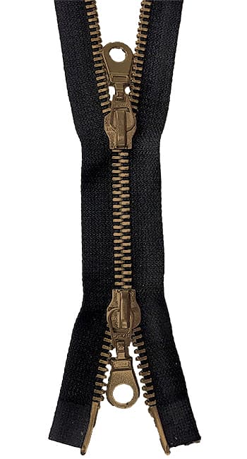 Молния М5 двухзамковая 90 см чёрная