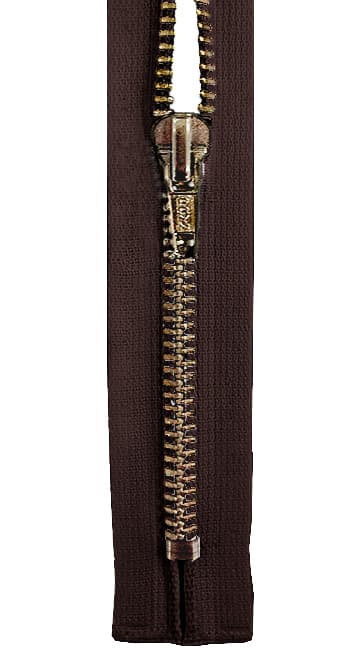 Молнии М6 металлическая 16 см тёмно-коричневая