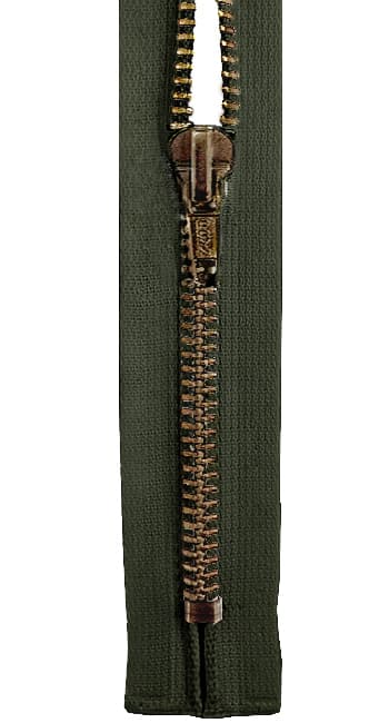 Молнии М6 металлическая 18 см оливко-коричневая