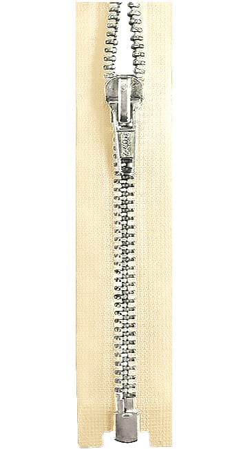 Молния М4 металлическая 80 см слоновая кость