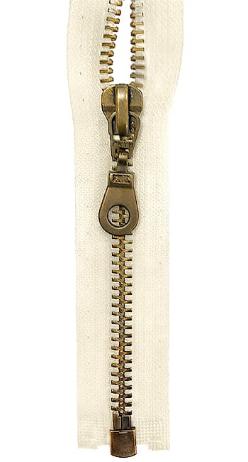 Молния М5 металлическая 35 см светло-бежевая