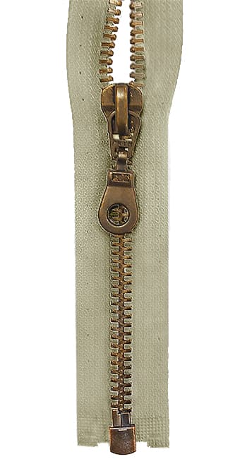 Молния М5 металлическая 80 см хаки