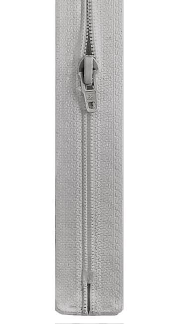 Молния S1 пластик 20 см светло-серая