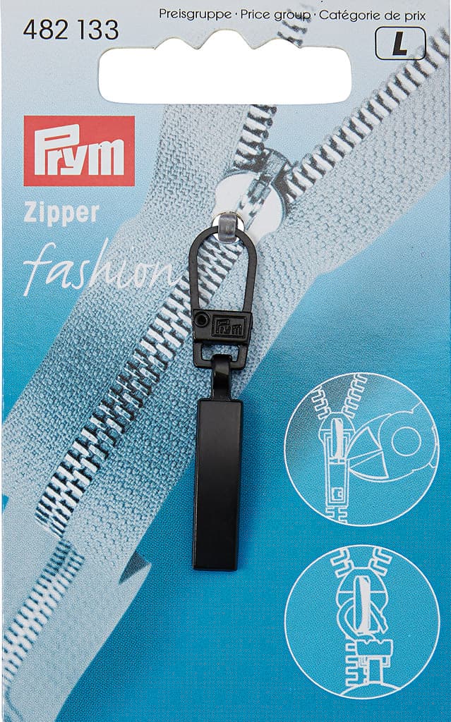 Язычок для молнии с карабином темный "Классика"