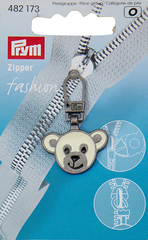 Язычок для молнии с карабином "Мишка"