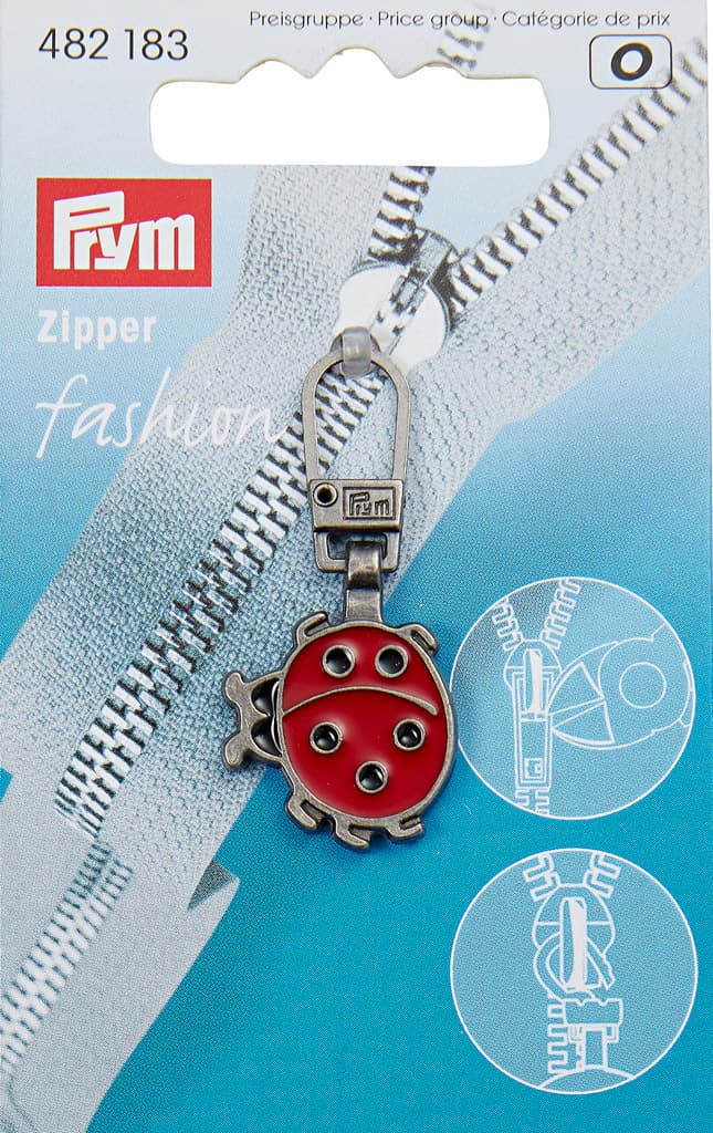 Язычок для молнии с карабином "Божья коровка"