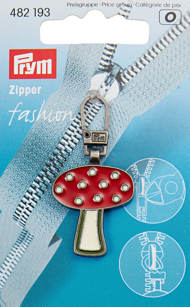 Язычок для молнии с карабином "Мухомор"