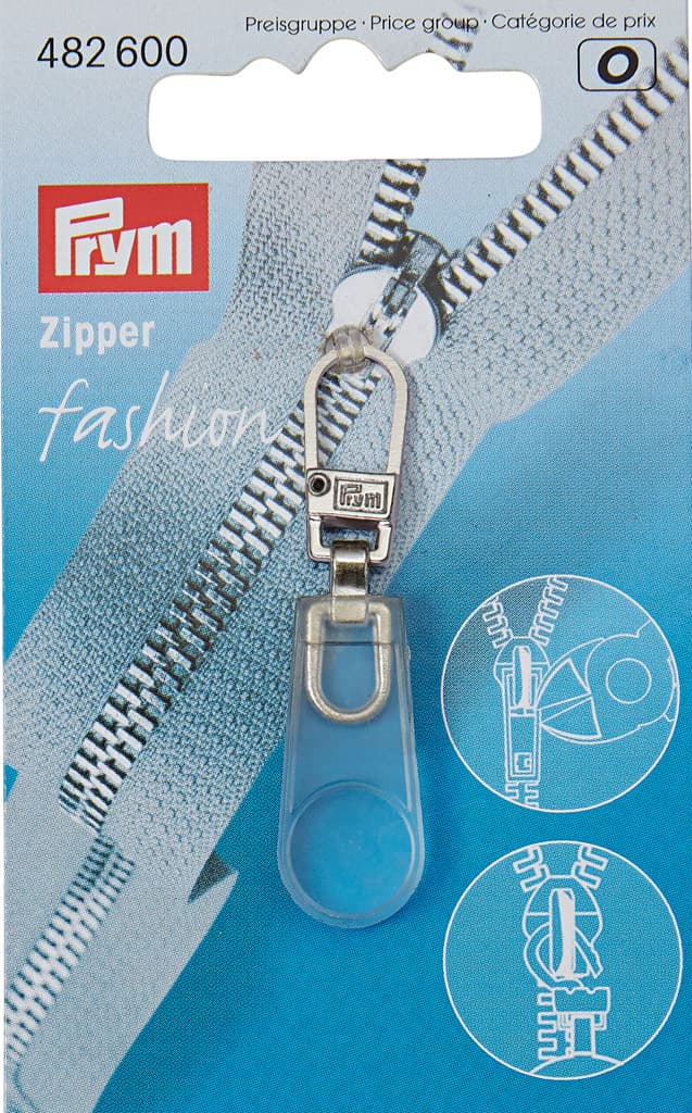 Язычок для молнии с карабином прозрачный