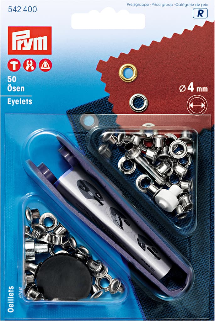 Люверсы серебристые 4мм (50шт)