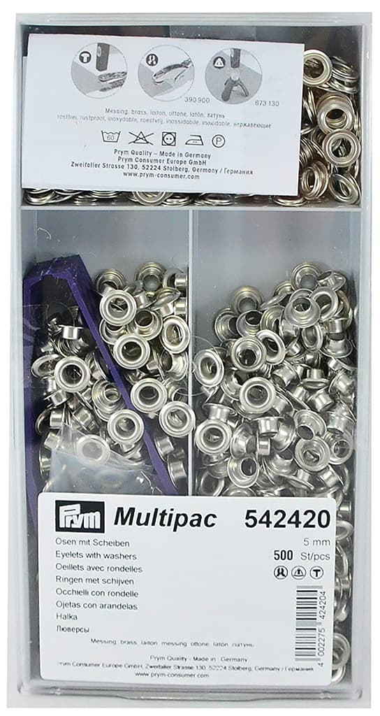 Люверсы серебристые 5мм (multipac, 500шт)