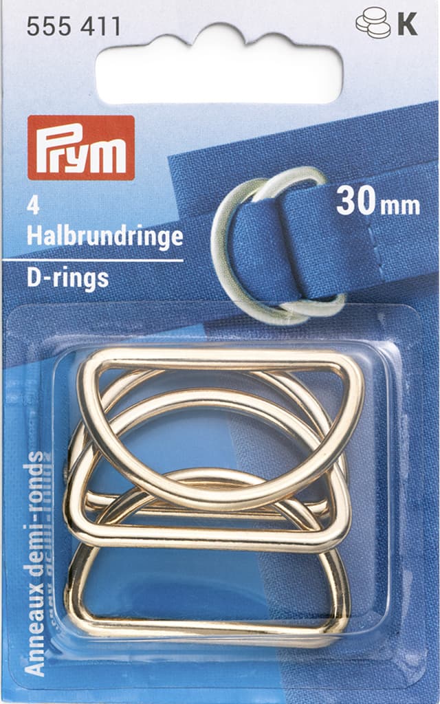 Полукольца 30мм 4шт светлое золото