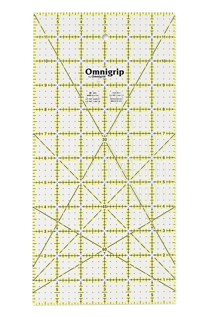 Линейка для пэчворка 6х12 дюймов (15.24х30.48см)