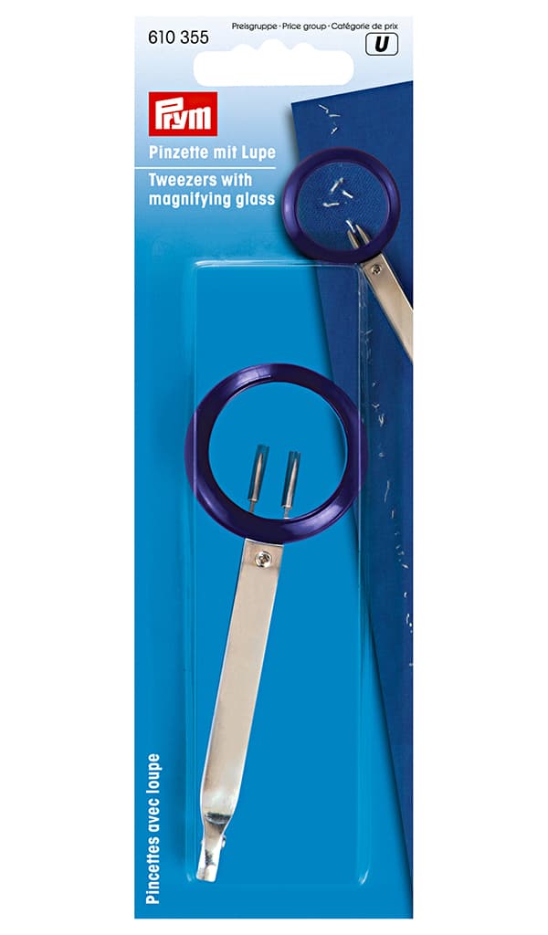 Пинцет с лупой  для вышивания