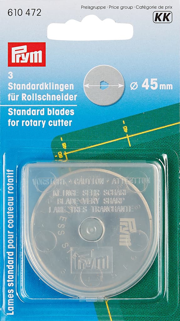 Сменные прямые лезвия для раскройного ножа 45мм 3шт