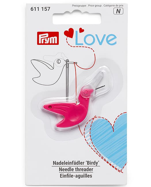 Нитевдеватель Prym Love "Birdy" в виде птички, розовый