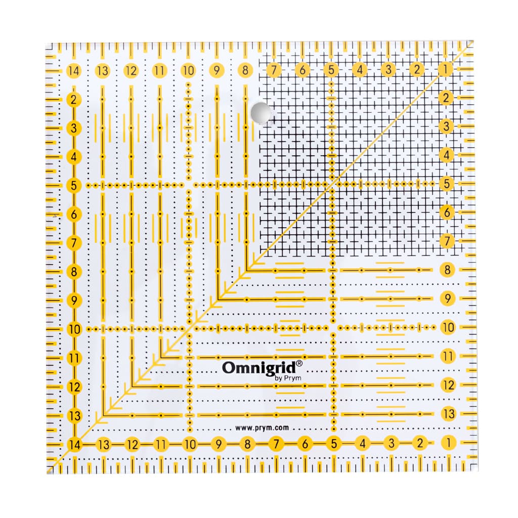 Линейка для пэчворка 15х15см