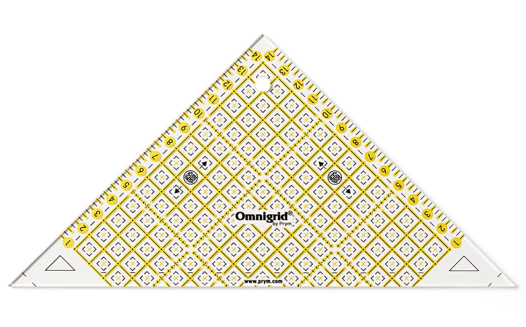 Линейка для пэчворка, треугольник 1/2 квадрата