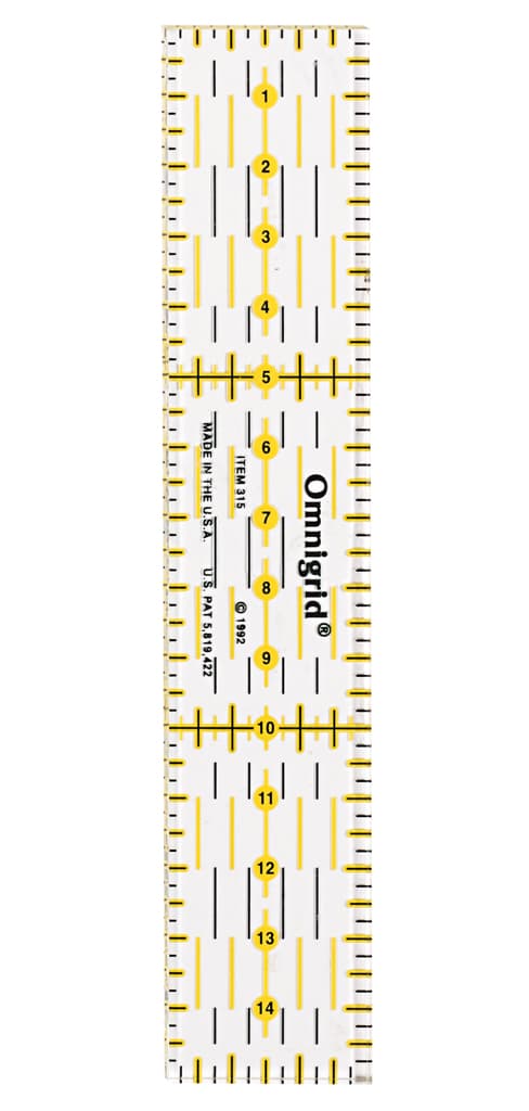 Линейка для пэчворка 15х3см