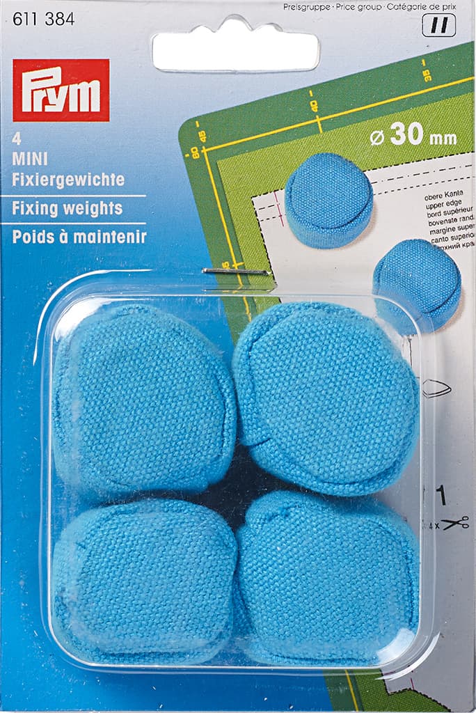 Фиксирующие грузы "Mini"  30мм 4шт, голубые