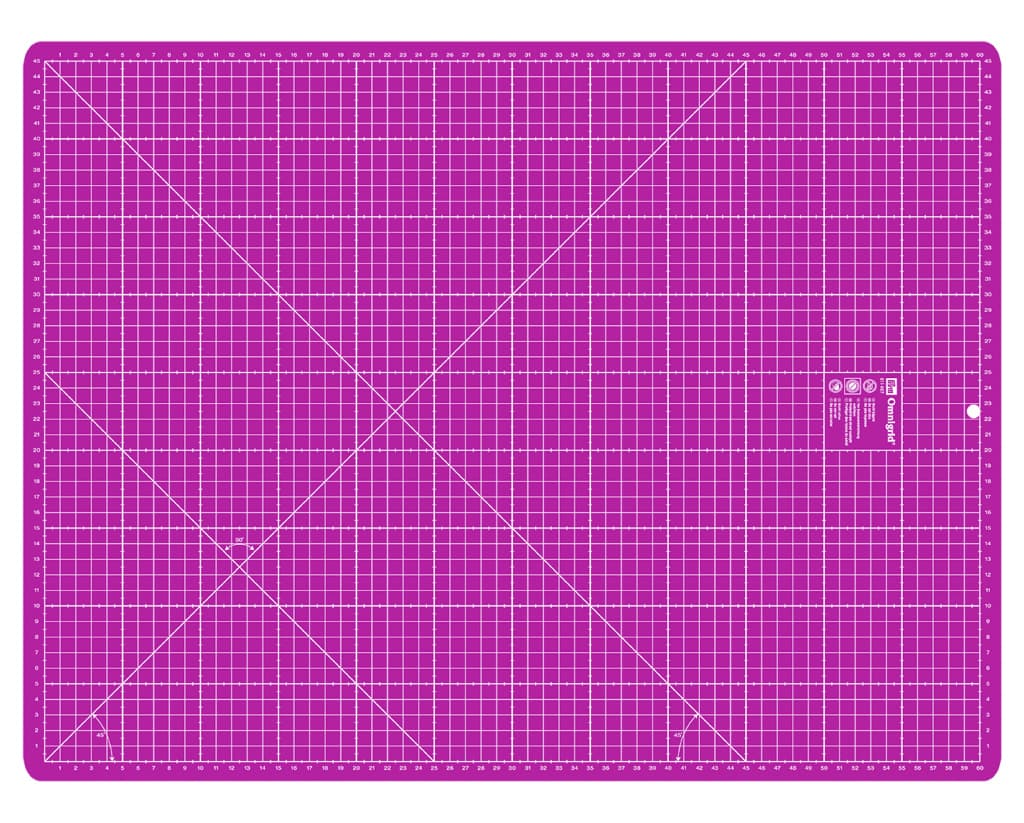 Раскройный коврик 60х45см, малиновый