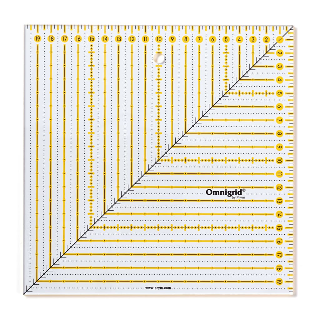 Линейка для пэчворка, квадрат 20х20см