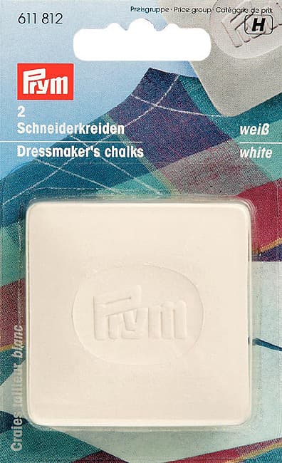 Мел портновский белый 50х50мм 2шт