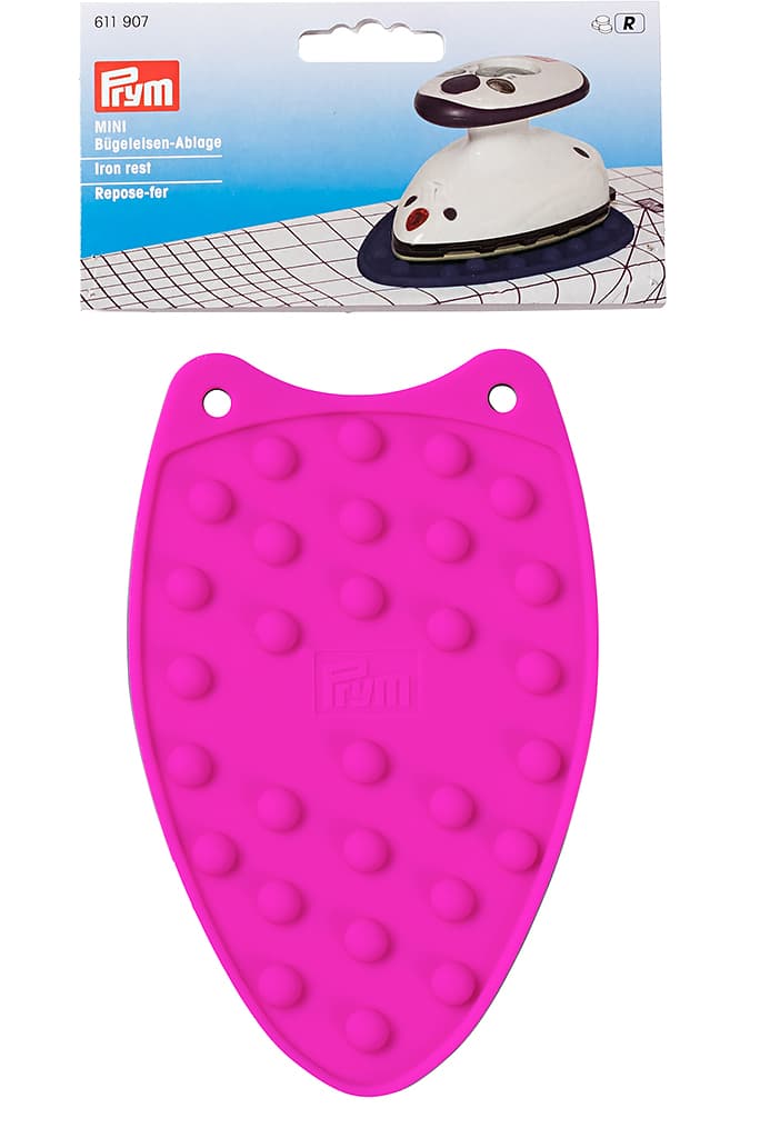 Коврик-подставка для мини-утюга силиконовая, малиновая