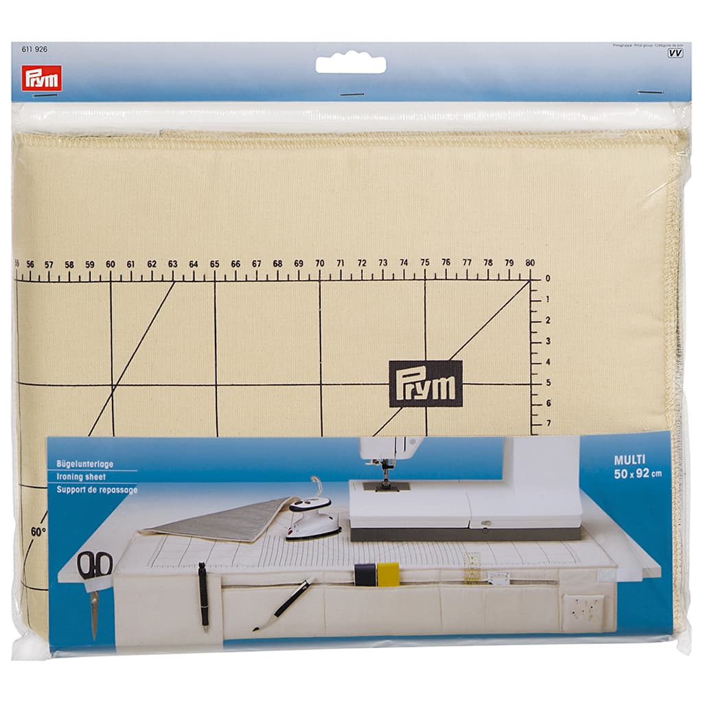 Многофункциональная подложка для глажки с сантиметровой сеткой 50х92см