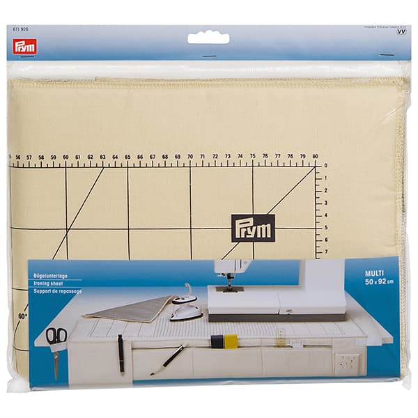 Многофункциональная подложка для глажки с сантиметровой сеткой 50х92см