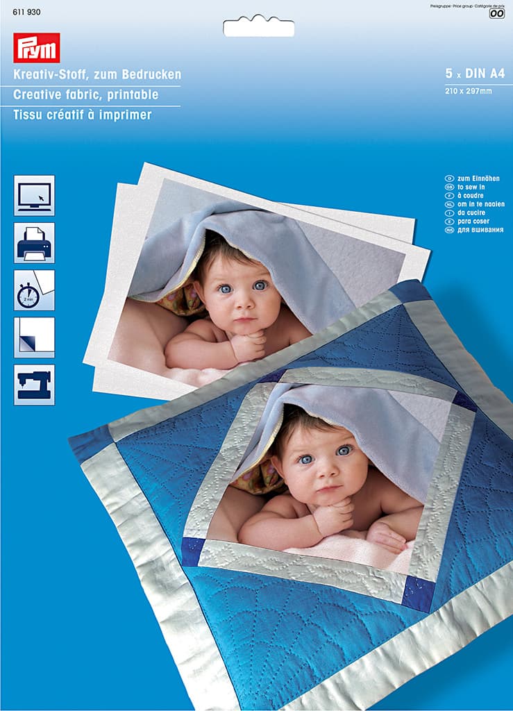 Ткань для самостоятельного нанесения принта 210х297мм (5 листов)