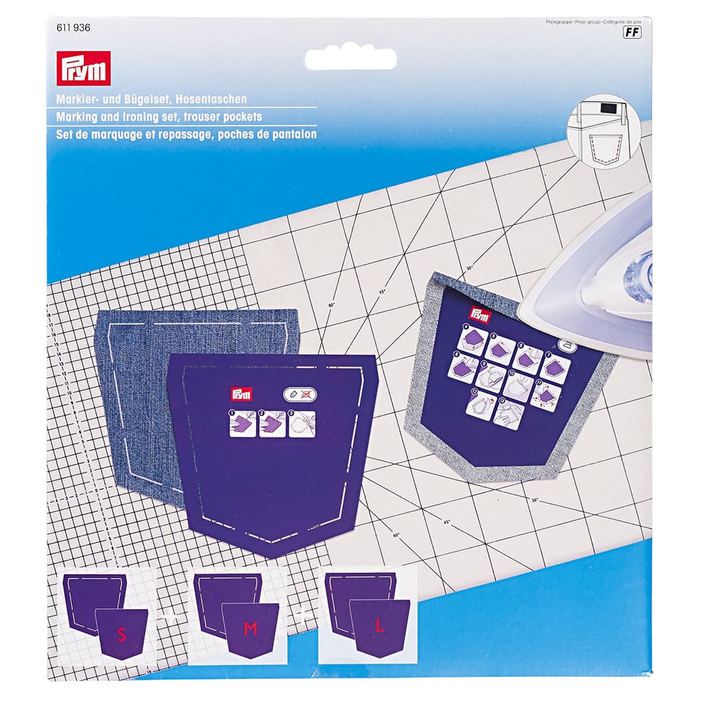 Набор шаблонов карманов для брюк для маркировки и глажки