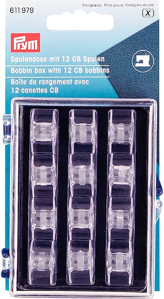 Набор из 12 пластиковых шпулек CB