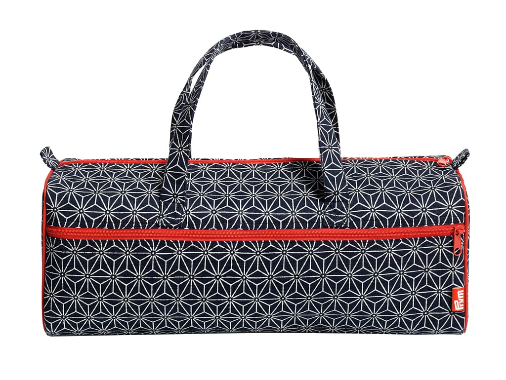 Сумка для рукоделия (44х14х17), темно-синяя с узором из объемных звезд