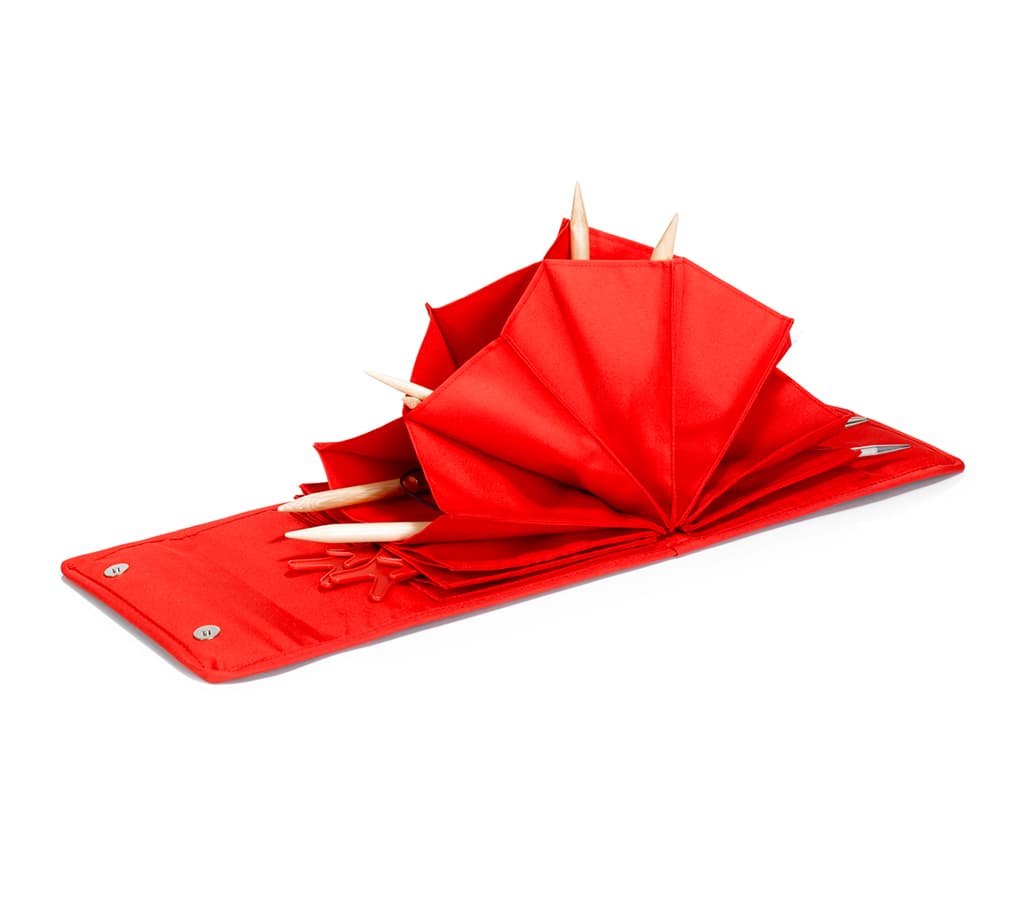 Папка-органайзер для круговых спиц (18,5х23), темно-синяя с узором из объемных звезд - №1