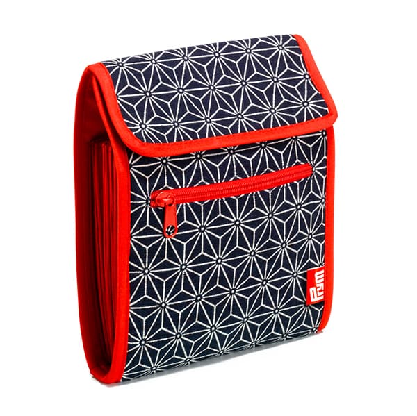 Папка-органайзер для круговых спиц (18,5х23), темно-синяя с узором из объемных звезд