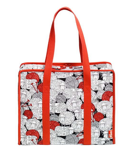 Плоская сумка для аксессуаров (34х26х9,5), овцы/клубки пряжи