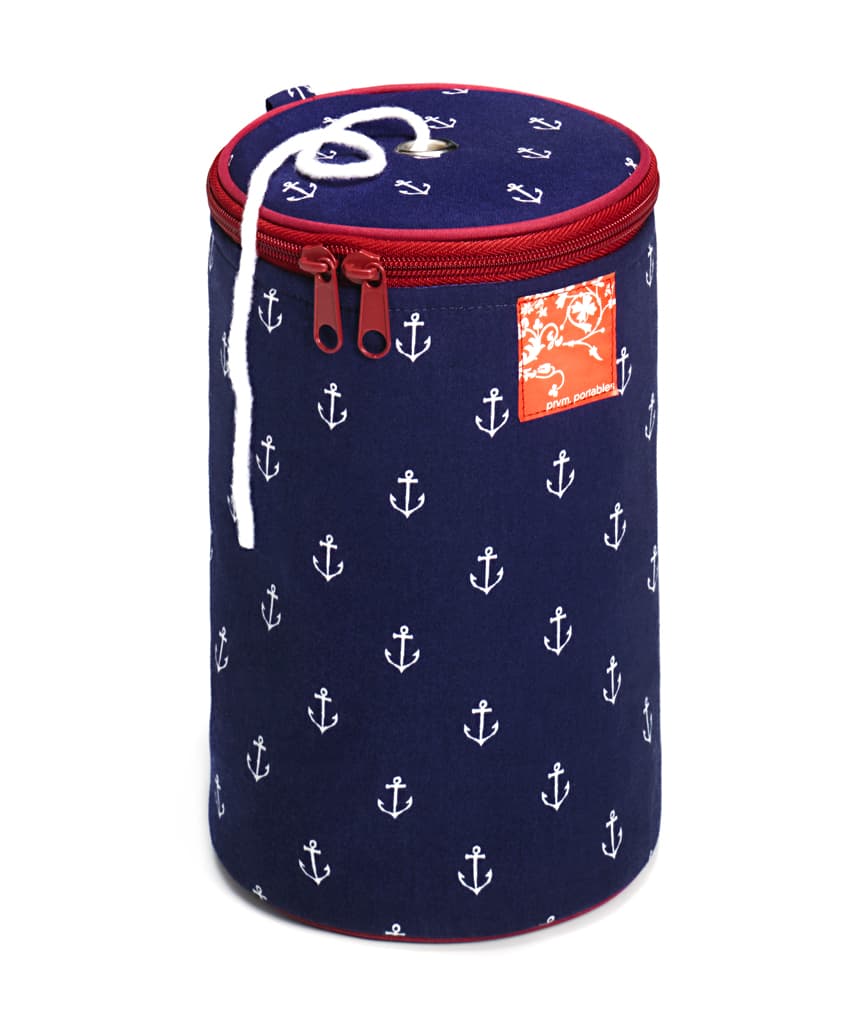 Футляр-держатель для пряжи (14,5х21,5), морской орнамент - №1