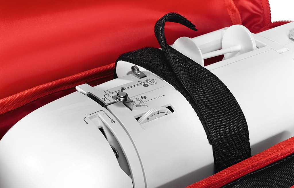 Сумка для швейной машины, черная в белый горох - №1