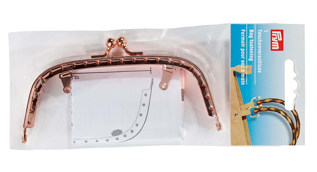 Замок для сумки (фермуар) "Rosi", розовое золото